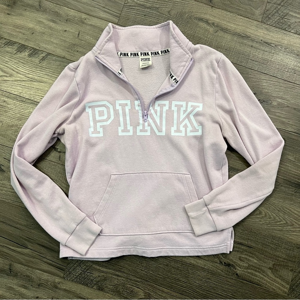 Victorias Secret Pink zip turtleneck sweater purple small